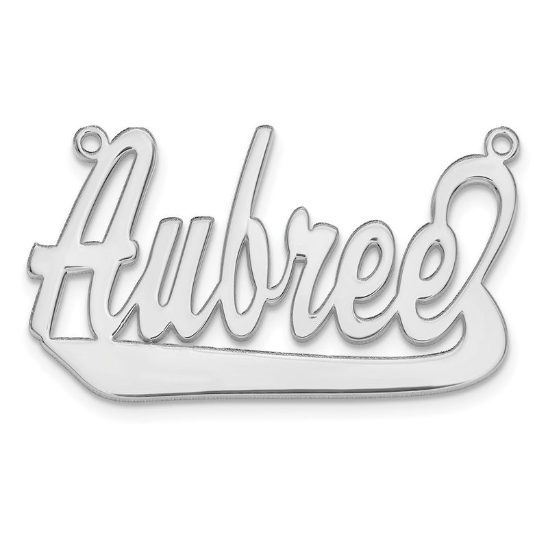 Gold Plated Sterling Silver/Gold Underlined Name Plate
