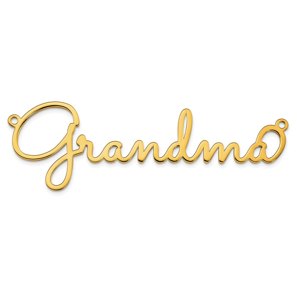 14K Yellow Gold Polished Sacramento Font Name Plate