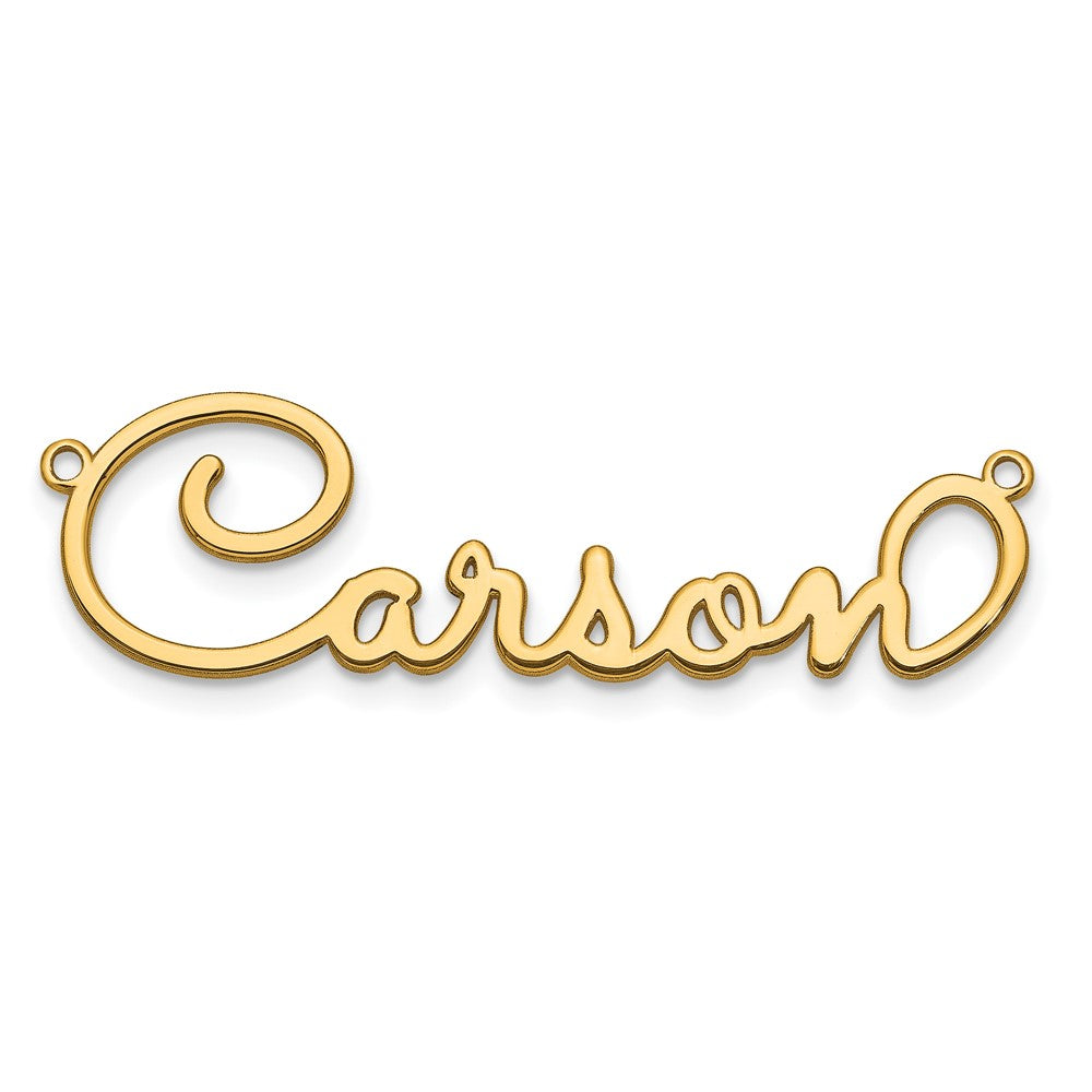 14K Yellow Gold Polished Sacramento Font Name Plate