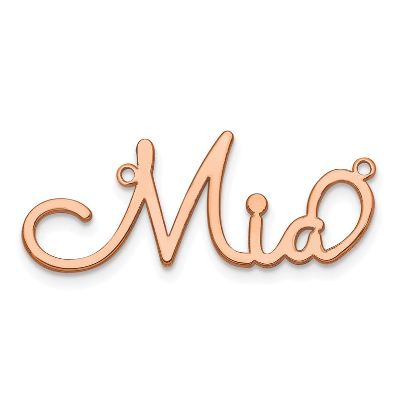 14K Rose Gold Polished Sacramento Font Name Plate