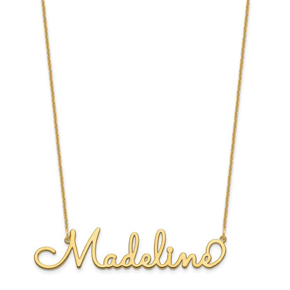14K Yellow Gold Polished Sacramento Font Name Plate
