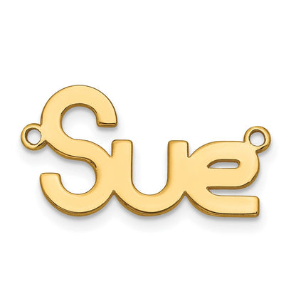 Gold Plated Sterling Silver/Gold Polished Name Plate
