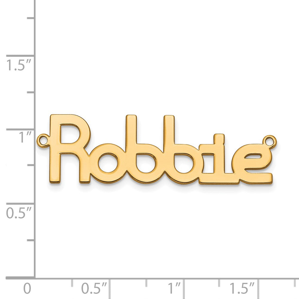 Gold Plated Sterling Silver/Gold Polished Name Plate