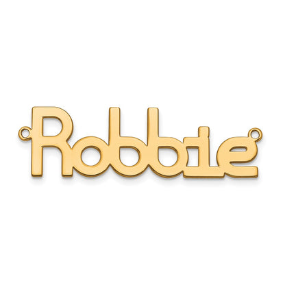 14K Yellow Gold Polished Name Plate