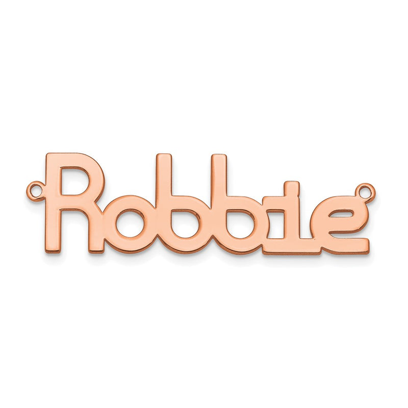 Rose Plated Sterling Silver/Rose Polished Name Plate