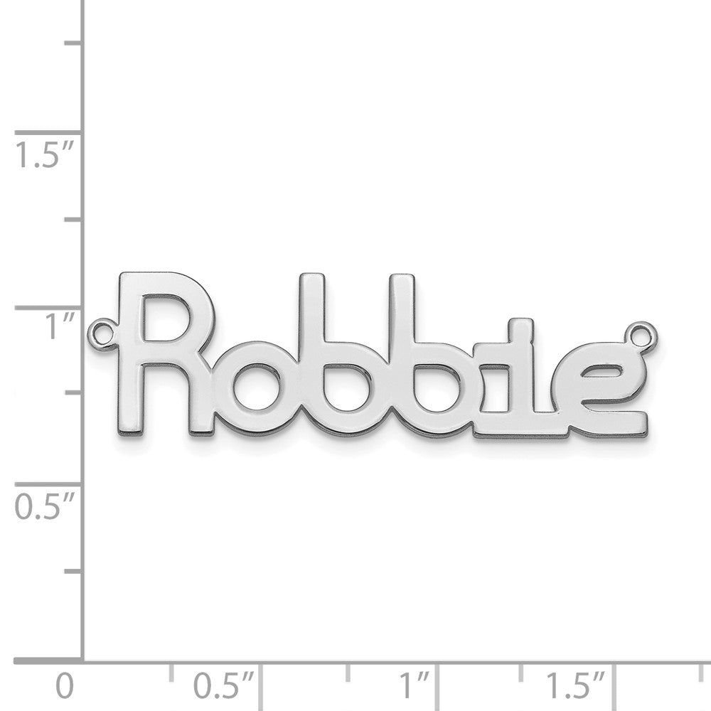 14K White Gold Polished Name Plate