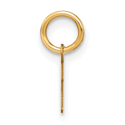14k Yellow Gold 14KY Upper case Letter I Initial Charm