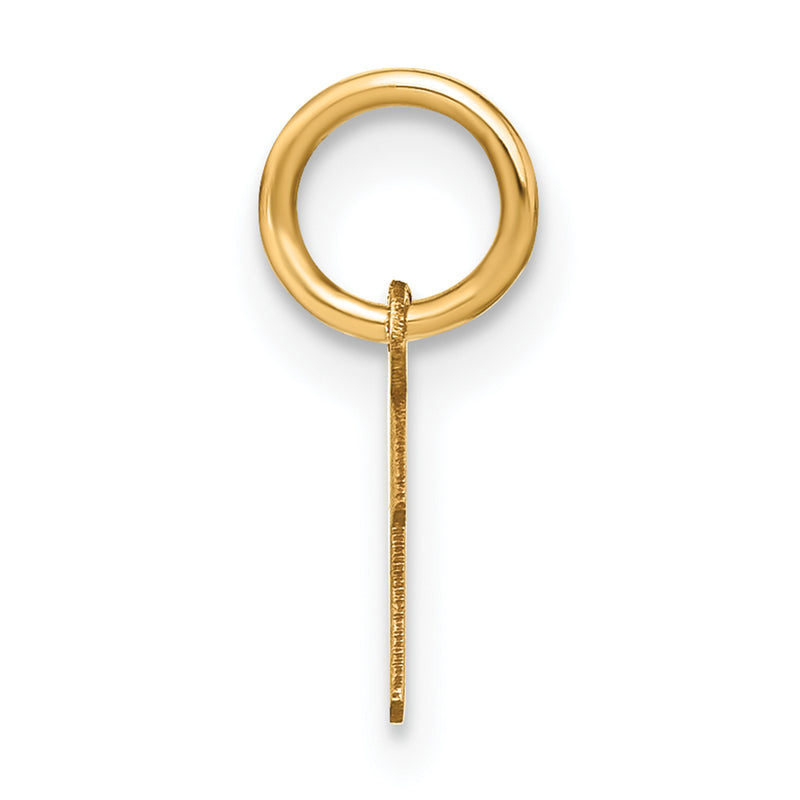 14k Yellow Gold 14KY Upper case Letter I Initial Charm