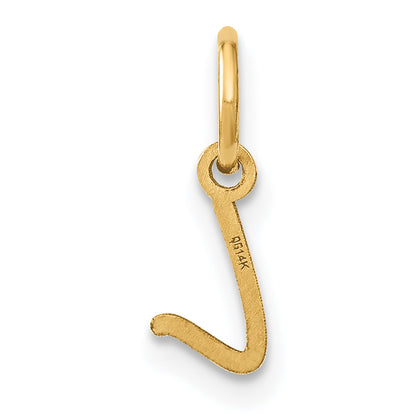 14k Yellow Gold 14KY Upper case Letter L Initial Charm