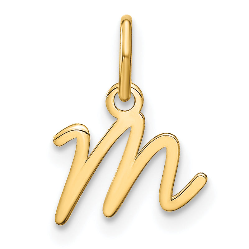 14k Yellow Gold 14KY Upper case Letter M Initial Charm