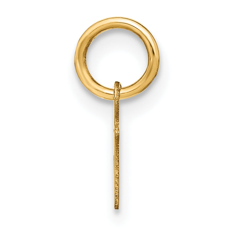 14k Yellow Gold 14KY Upper case Letter N Initial Charm