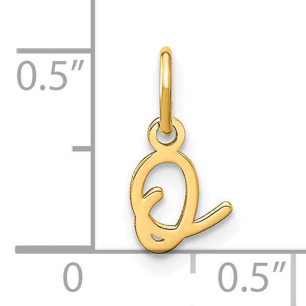 14k Yellow Gold 14KY Upper case Letter O Initial Charm