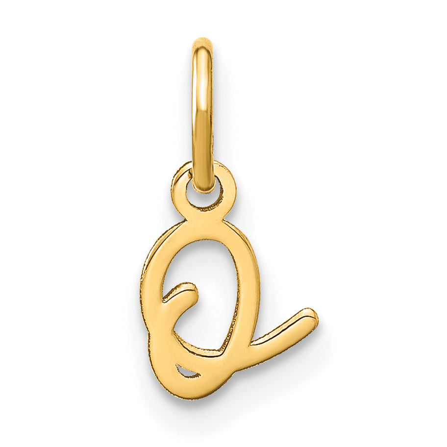 14k Yellow Gold 14KY Upper case Letter O Initial Charm