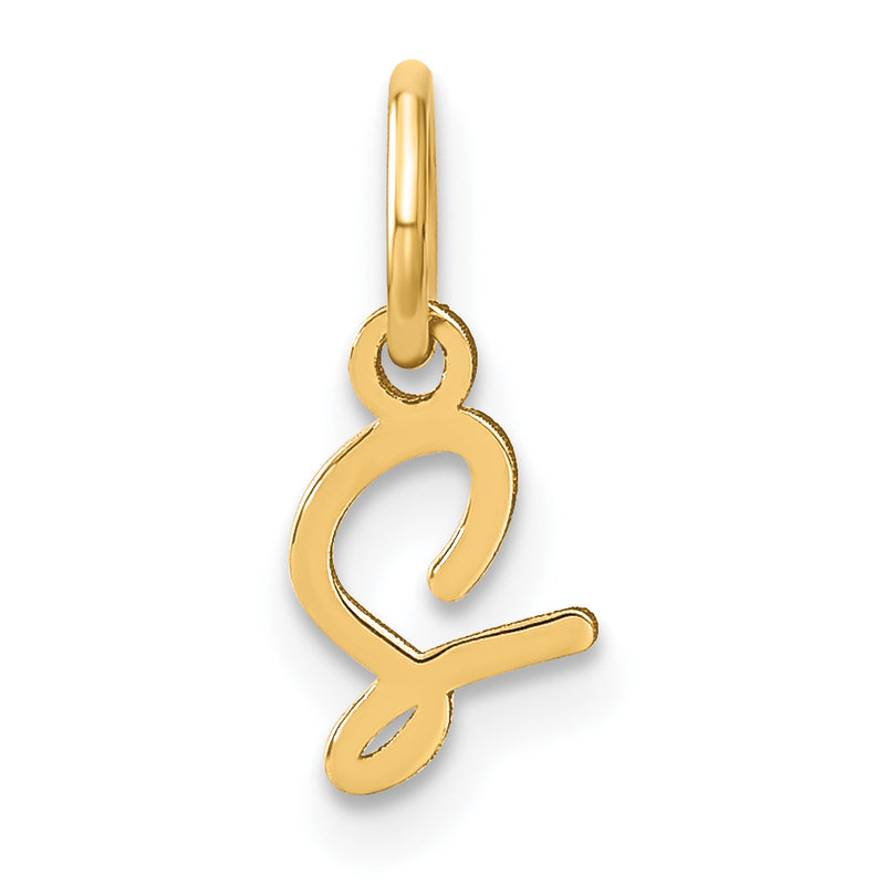 14k Yellow Gold 14KY Upper case Letter S Initial Charm