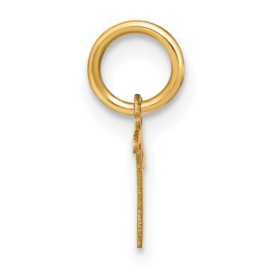 14k Yellow Gold 14KY Upper case Letter T Initial Charm