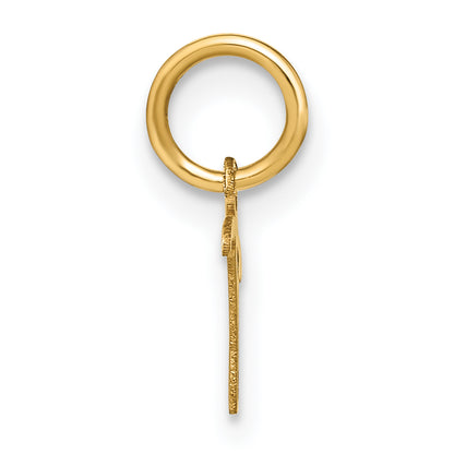 14k Yellow Gold 14KY Upper case Letter T Initial Charm