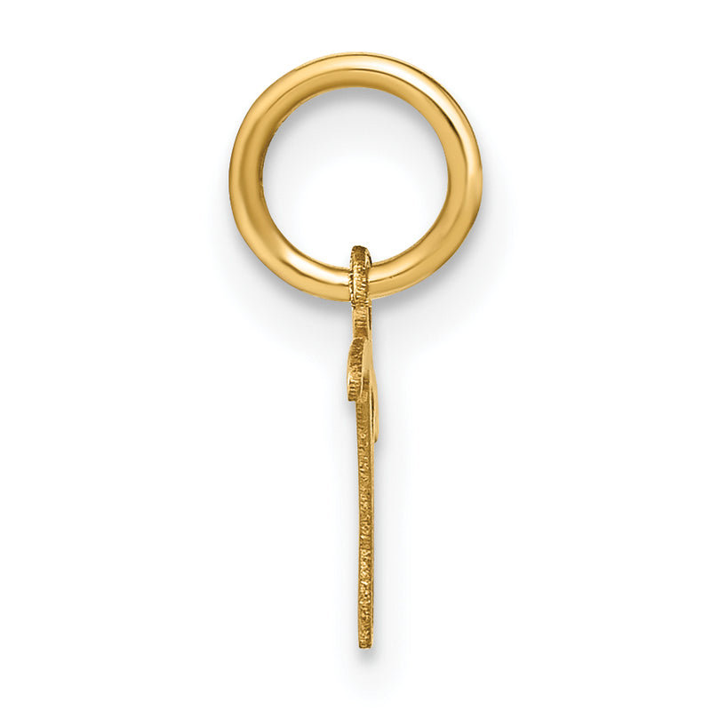 14k Yellow Gold 14KY Upper case Letter T Initial Charm