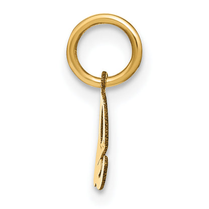 14k Yellow Gold 14ky Lower case Letter K Initial Charm