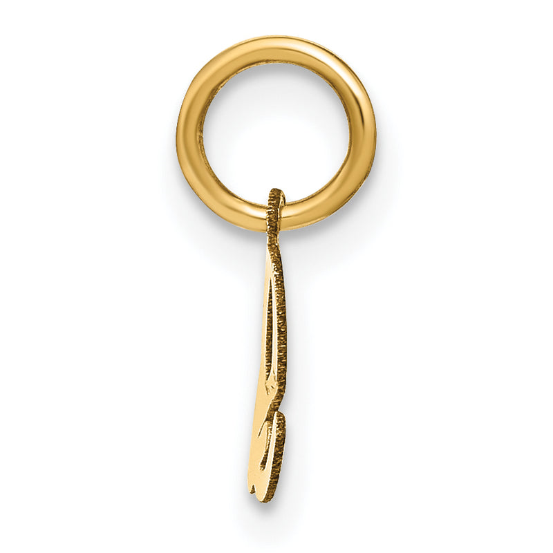 14k Yellow Gold 14ky Lower case Letter K Initial Charm