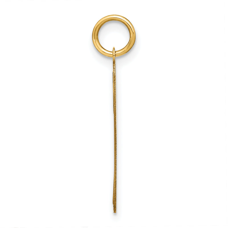 14k Yellow Gold 14KY Lower case Letter F Initial Charm