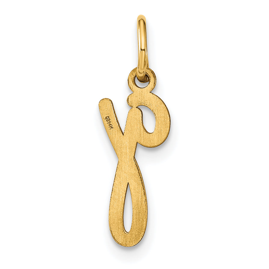 14k Yellow Gold 14KY Lower case Letter G Initial Charm