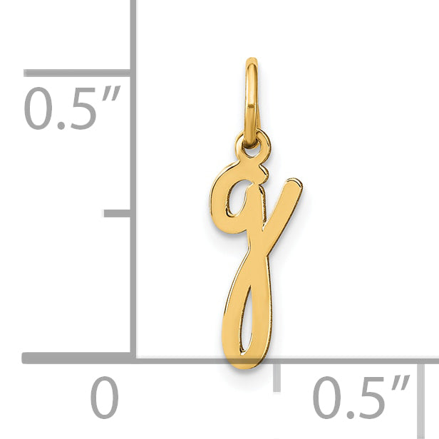 14k Yellow Gold 14KY Lower case Letter G Initial Charm