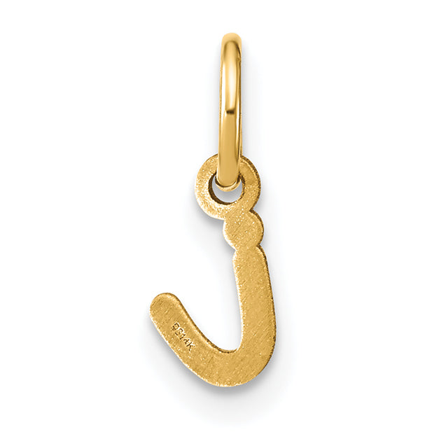 14k Yellow Gold 14KY Lower case Letter I Initial Charm