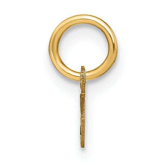 14k Yellow Gold 14KY Lower case Letter O Initial Charm