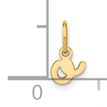 14k Yellow Gold 14KY Lower case Letter O Initial Charm