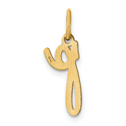 14k Yellow Gold 14KY Lower case Letter P Initial Charm