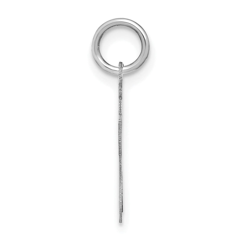 14k White Gold 14KW Lower case Letter J Initial Charm