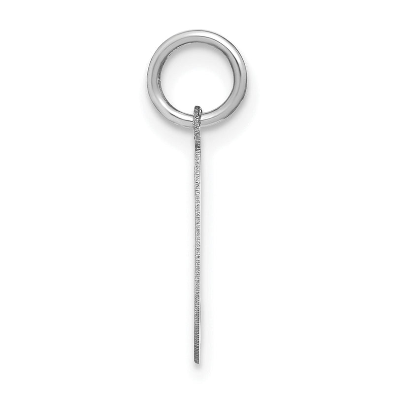 14k White Gold 14KW Lower case Letter L Initial Charm