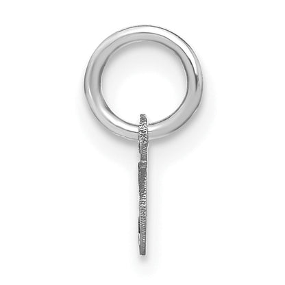 14k White Gold 14KW Lower case Letter O Initial Charm