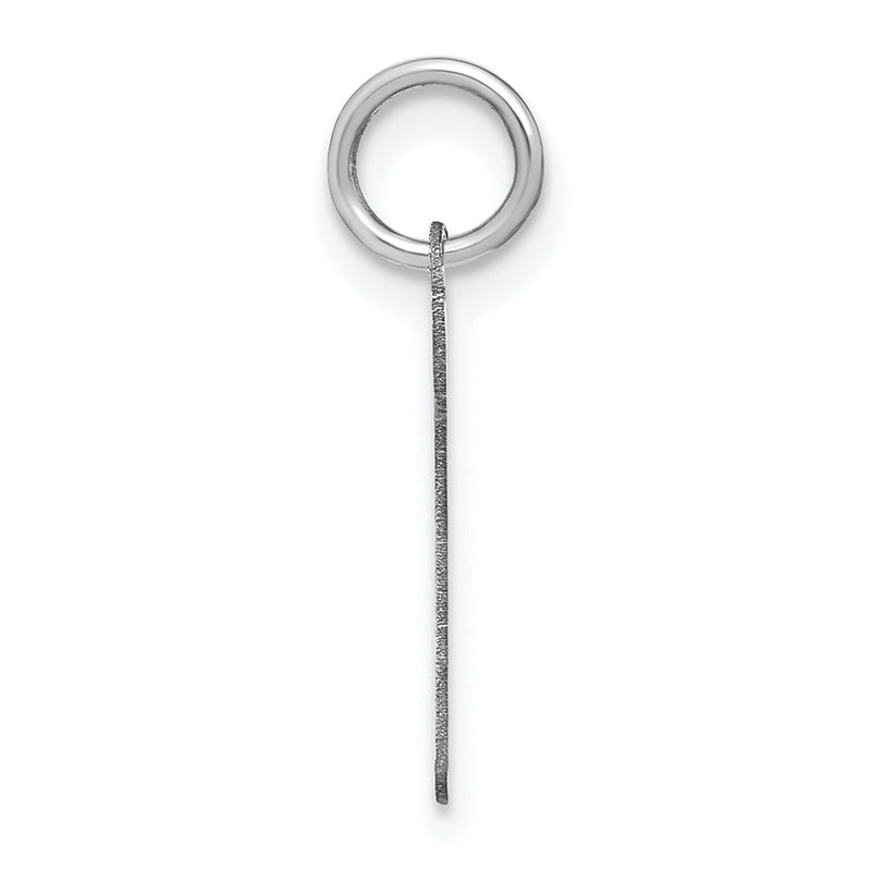 14k White Gold 14KW Lower case Letter P Initial Charm