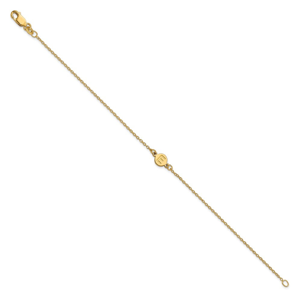 Gold Plated Sterling Silver/Gold 1 Letter Bubble Bracelet
