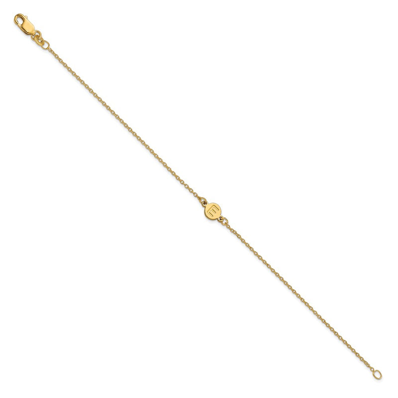 Gold Plated Sterling Silver/Gold 1 Letter Bubble Bracelet