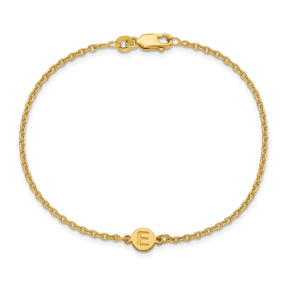 Gold Plated Sterling Silver/Gold 1 Letter Bubble Bracelet