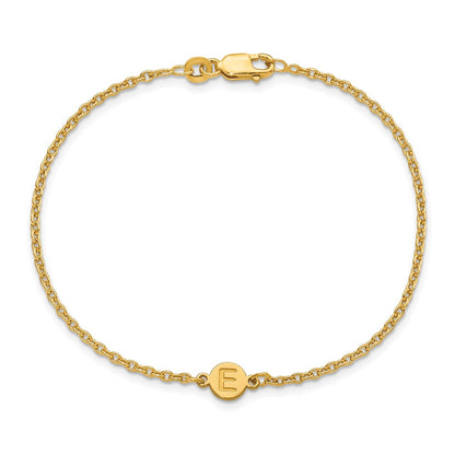 Gold Plated Sterling Silver/Gold 1 Letter Bubble Bracelet