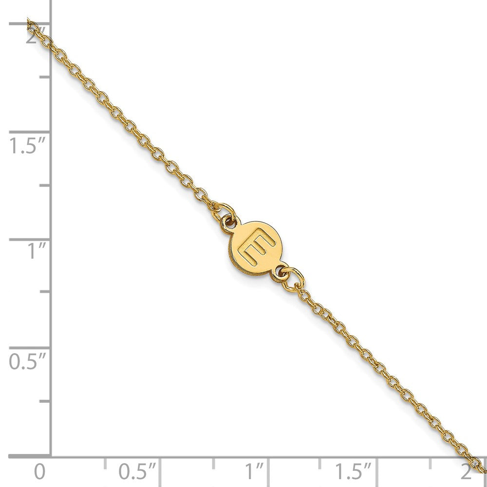 Gold Plated Sterling Silver/Gold 1 Letter Bubble Bracelet