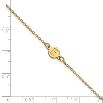 Gold Plated Sterling Silver/Gold 1 Letter Bubble Bracelet