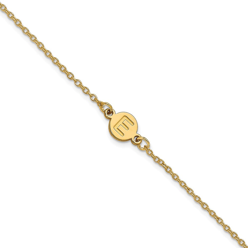 Gold Plated Sterling Silver/Gold 1 Letter Bubble Bracelet