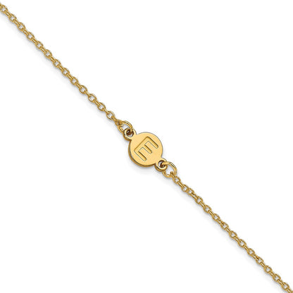 Gold Plated Sterling Silver/Gold 1 Letter Bubble Bracelet