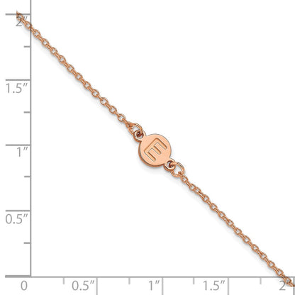 14K Rose Gold 1 Letter Bubble Bracelet