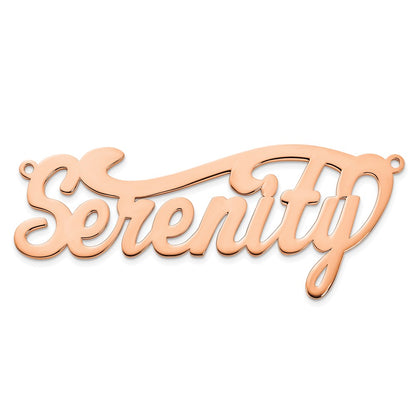 14K Rose Gold Polished Name Plate