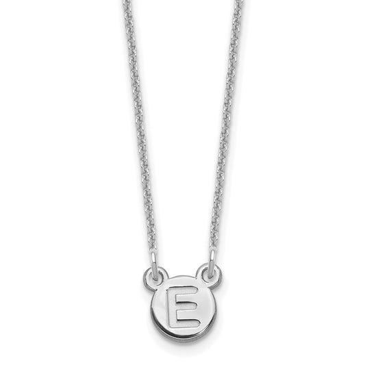 14K White Gold 1 Letter Bubble Necklace