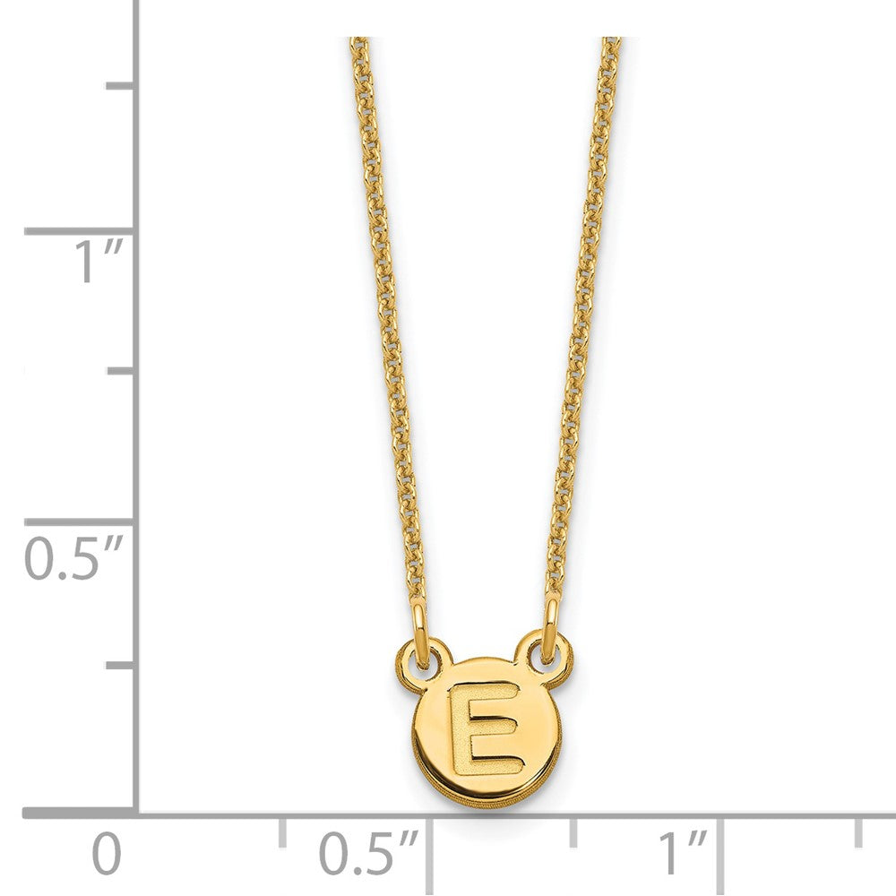 14K Yellow Gold 1 Letter Bubble Necklace