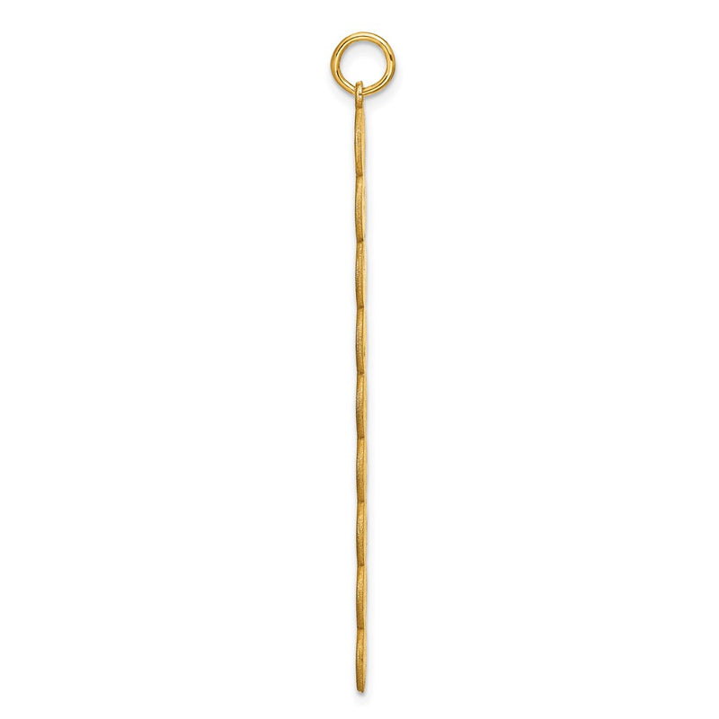 14K Yellow Gold 9 Letter Bubble Pendant