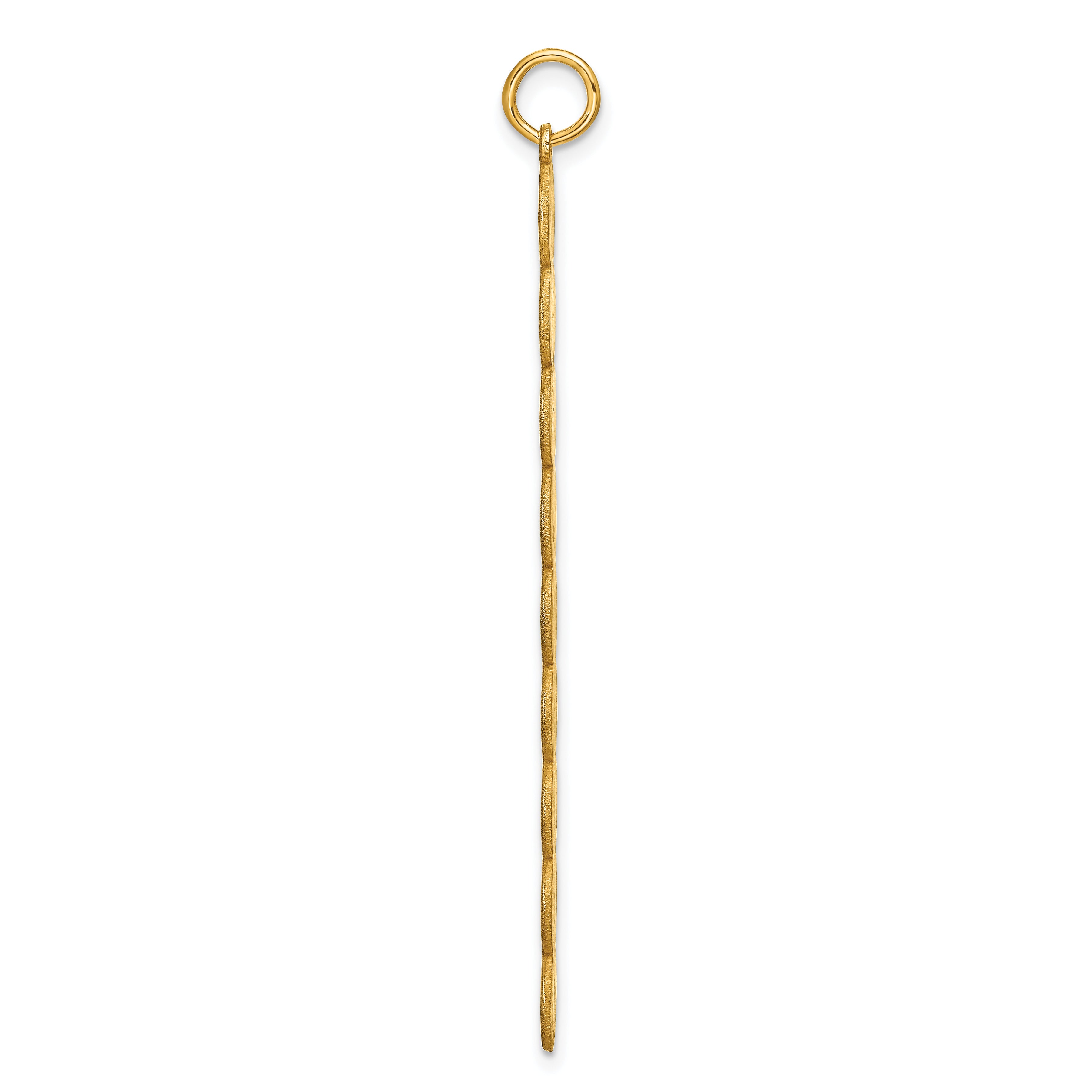 14K Yellow Gold 9 Letter Bubble Pendant