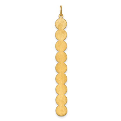 14K Yellow Gold 9 Letter Bubble Pendant