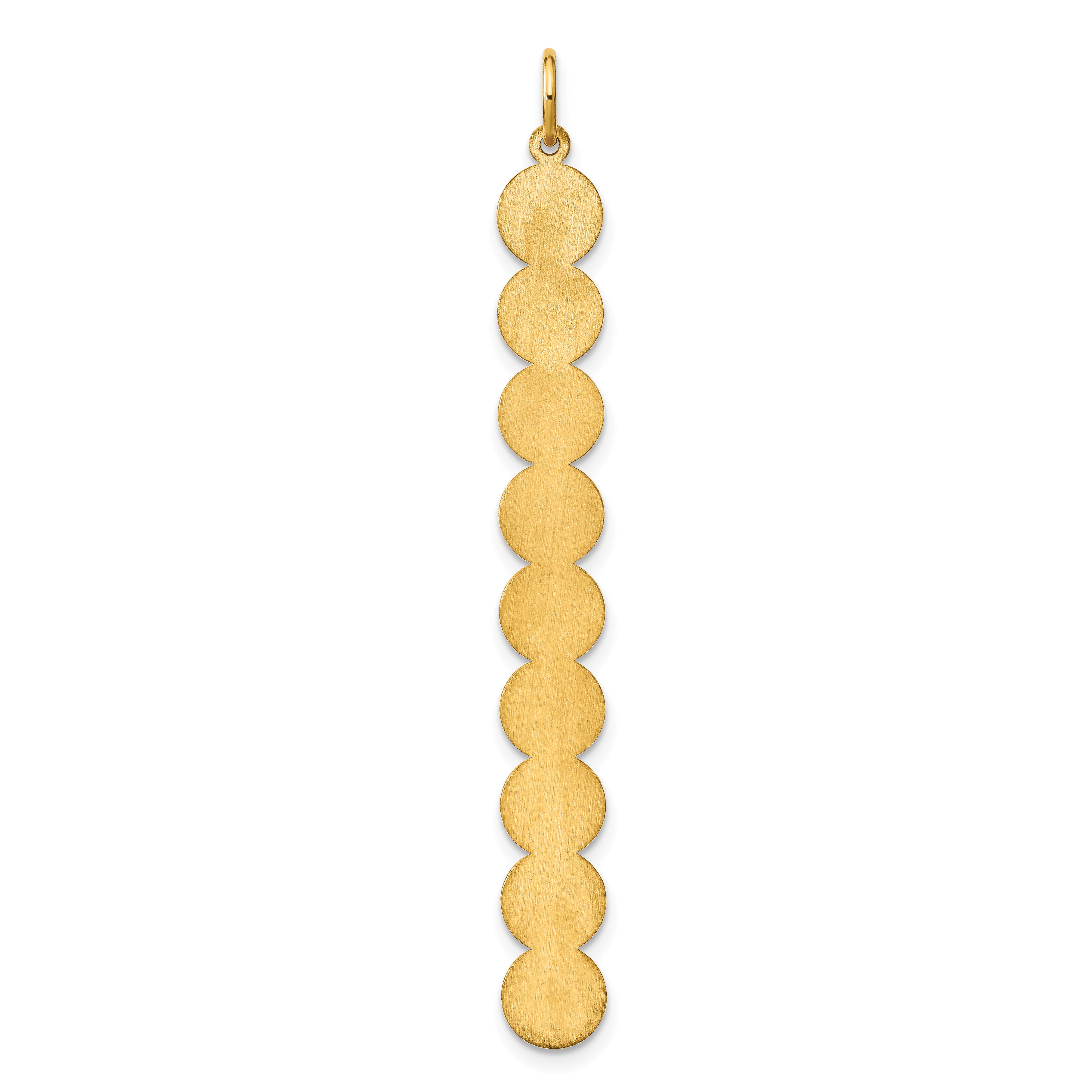 14K Yellow Gold 9 Letter Bubble Pendant